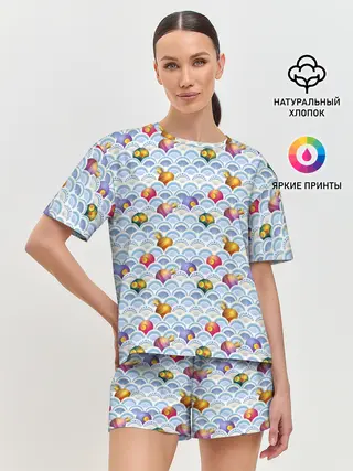 Женская пижама с шортами / Праздничные Игрушки