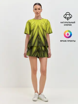 Женская пижама с шортами / Абстракция 535
