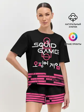 Женская пижама с шортами / SQUID GAME [ALL LOGO]
