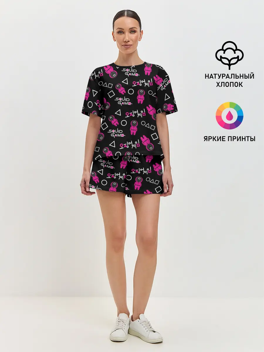 Женская пижама с шортами / Игра в кальмара