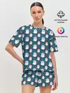Женская пижама с шортами / Новый Год