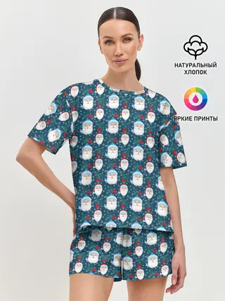 Женская пижама с шортами / Новый Год