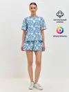 Женская пижама с шортами / Узоры Снежных Хлопьев