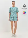 Женская пижама с шортами / Зимний Лесной Пейзаж