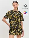 Женская пижама с шортами / Золотой Орнамент