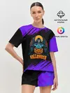 Женская пижама с шортами / ВЕДЬМА КОЛДУЕТ НАД ТЫКВОЙ