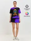 Женская пижама с шортами / ВЕДЬМА КОЛДУЕТ НАД ТЫКВОЙ