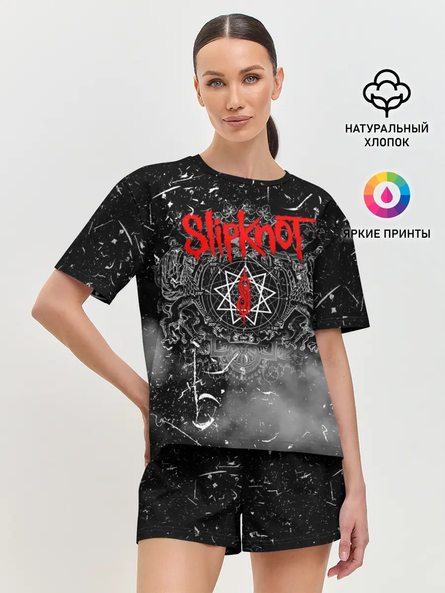 Женская пижама с шортами / Slipknot Grunge Rock | СЛИПКНОТ