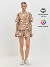 Женская пижама с шортами / Праздничные шалости