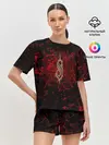 Женская пижама с шортами / Slipknot RED | Рок Слипкнот