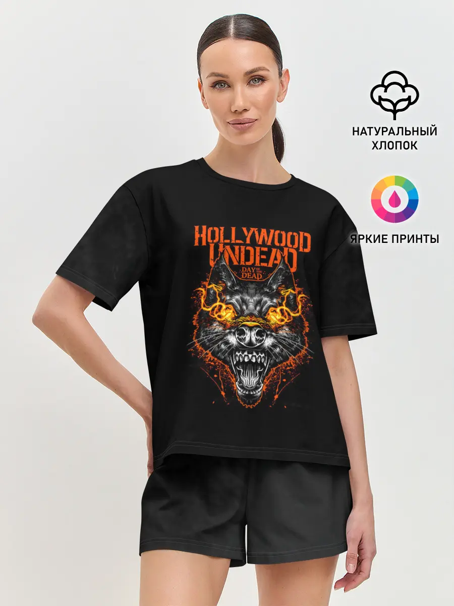 Женская пижама с шортами / Hollywood Undead DAY of the DEAD