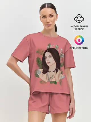 Женская пижама с шортами / Нарисованная Лана