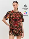 Женская пижама с шортами / Череп красного демона