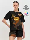 Женская пижама с шортами / Приветливая тыква на Хэллоуин