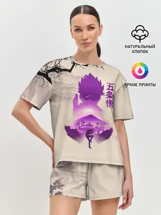 Женская пижама с шортами / Сатору Годжо японский стиль