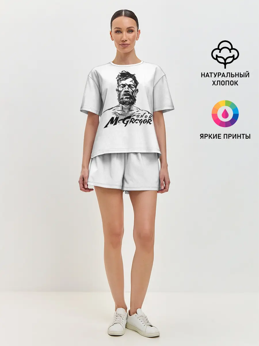 Женская пижама с шортами / Портрет Конор МакГрегора