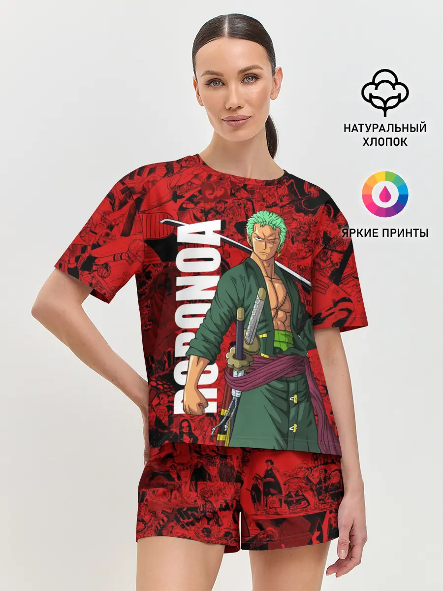 Женская пижама с шортами / Ророноа Зоро, One Piece