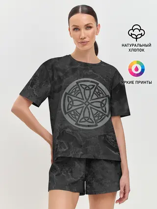Женская пижама с шортами / Кельтский крест стилизованный