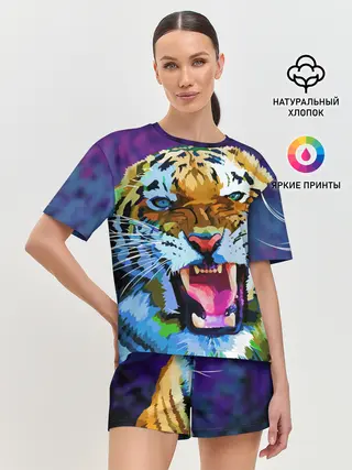 Женская пижама с шортами / Рычащий Шархан