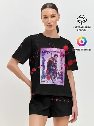 Женская пижама с шортами / Ведьмак Кошмар Волка Анимэ
