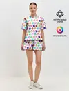 Женская пижама с шортами / 7 СМЕРТНЫХ ГРЕХОВ ЦВЕТНОЙ ПАТТЕРН СИМВОЛЫ