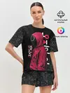 Женская пижама с шортами / ИГРА В КАЛЬМАРА, СТРАЖ КРУГ / БИНАРНЫЙ КОД