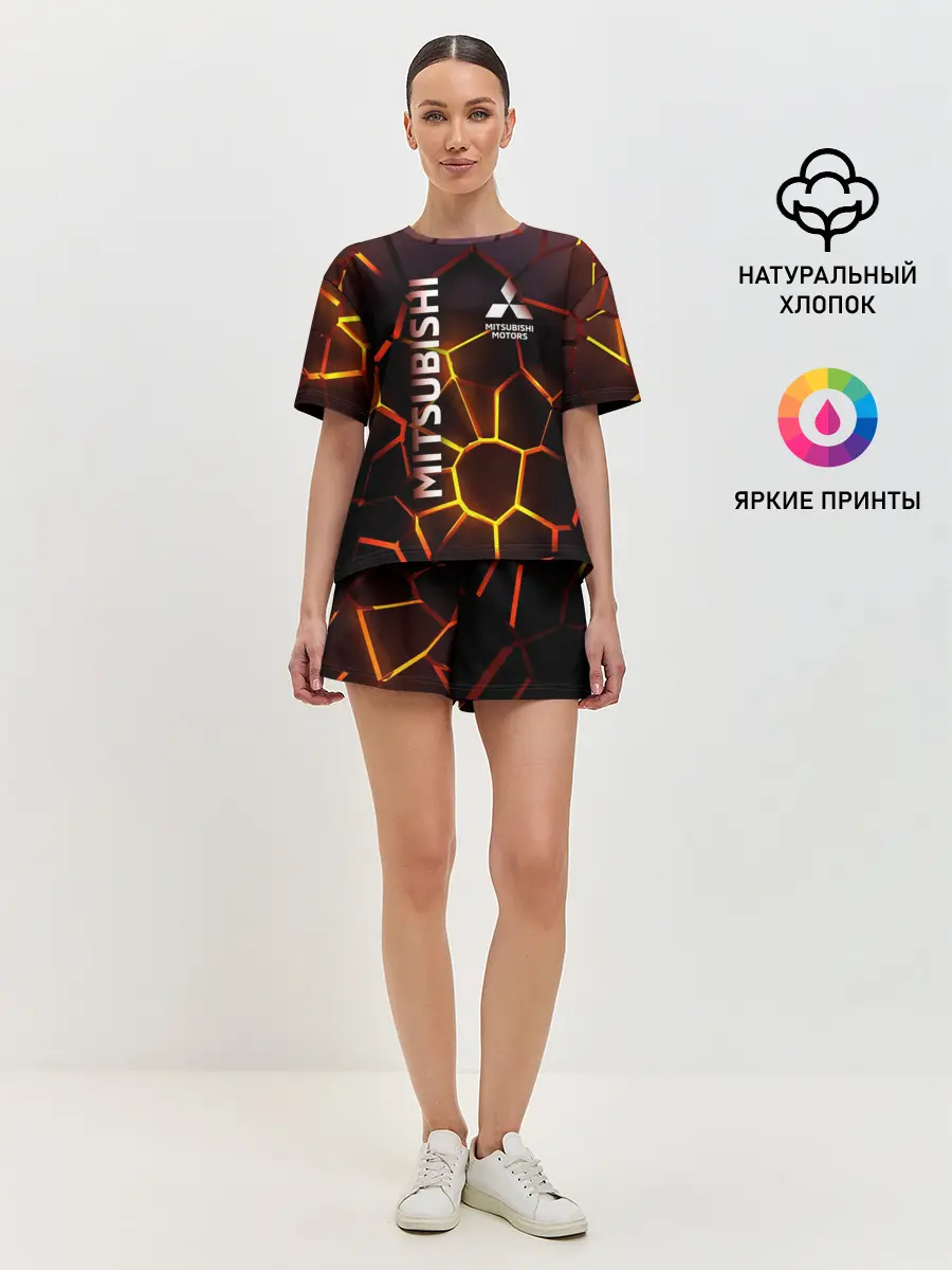 Женская пижама с шортами / Митсубиси подсветка 3D плит