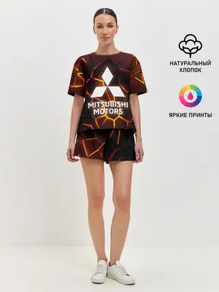 Женская пижама с шортами / 3D плиты с подсветкой | Митсубиси