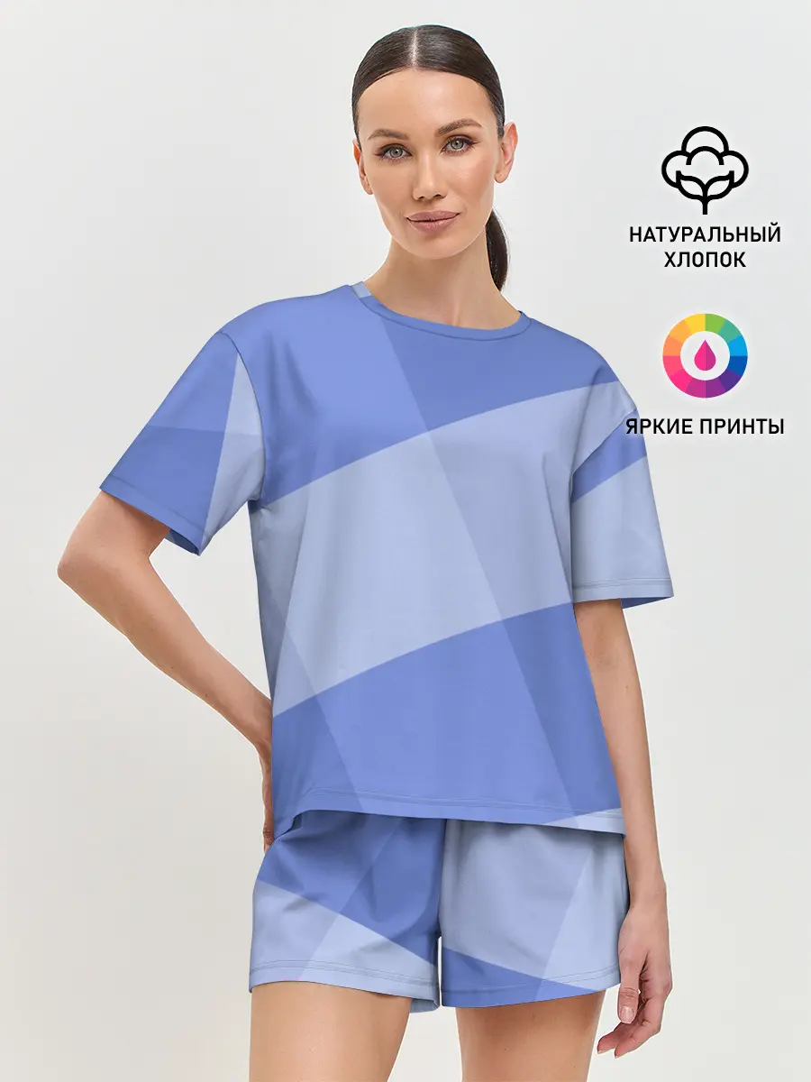 Женская пижама с шортами / Теплый минимализм