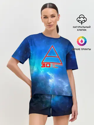 Женская пижама с шортами / 30 Seconds to Mars космос