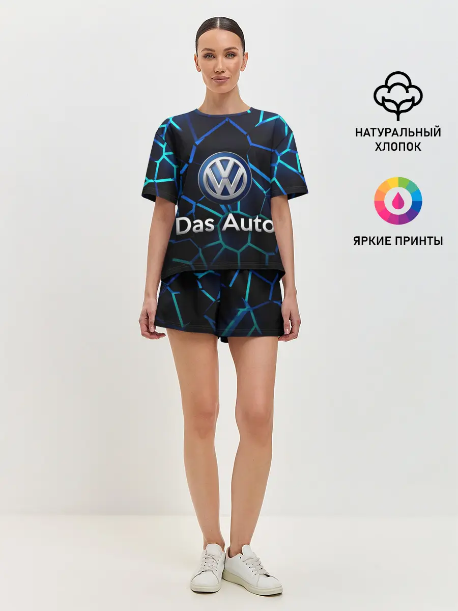 Женская пижама с шортами / Volkswagen слоган Das Auto