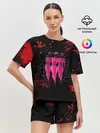 Женская пижама с шортами / ГОРЯЧАЯ ОХРАНА | КРУГ ТРЕУГОЛЬНИК КВАДРАТ