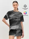 Женская пижама с шортами / gray abstraction серая абстракция