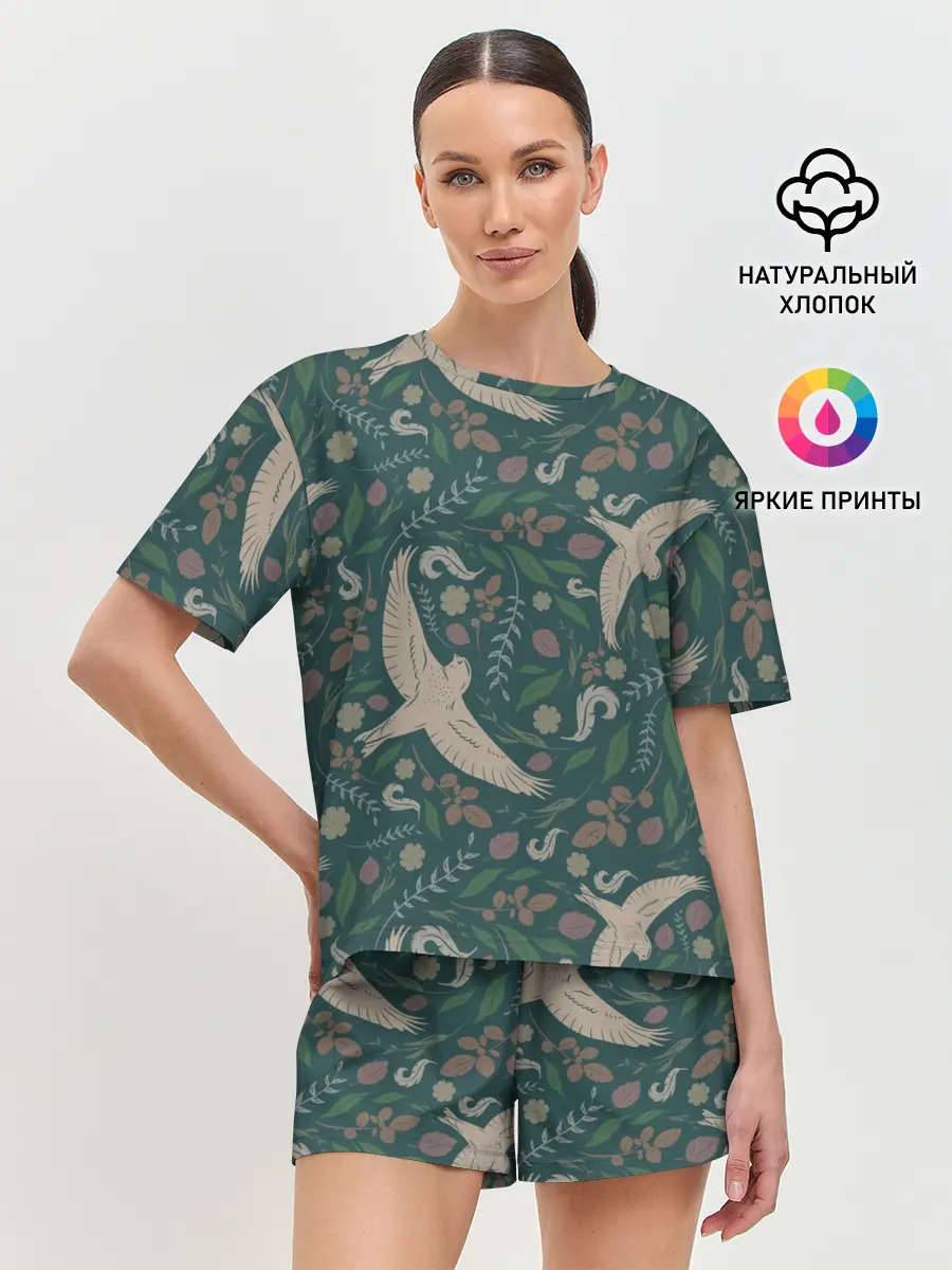 Женская пижама с шортами / Ласточкина политра