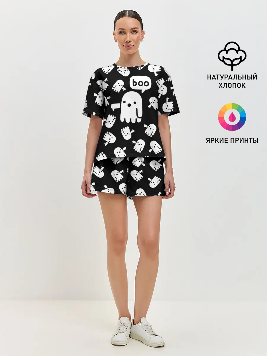 Женская пижама с шортами / BOO! ПРИВЕДЕНИЕ ХЕЛЛОУИН