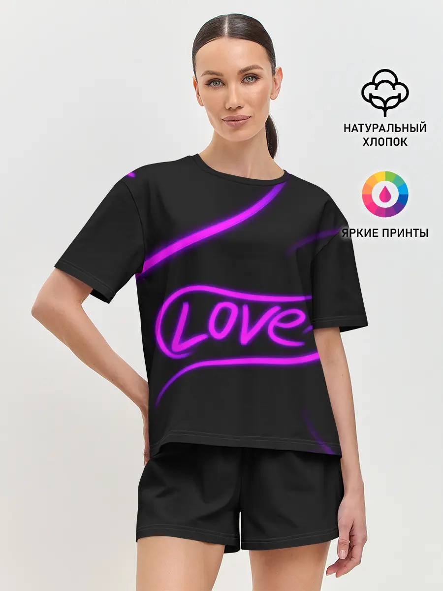 Женская пижама с шортами / Dark love