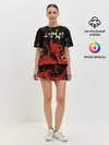 Женская пижама с шортами / Игра в кальмара пламя.