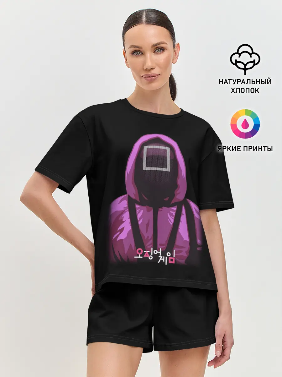 Женская пижама с шортами / Squid Game Square Guy