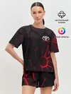 Женская пижама с шортами / Тойота 3D плиты с подсветкой