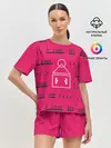 Женская пижама с шортами / Игры на стене