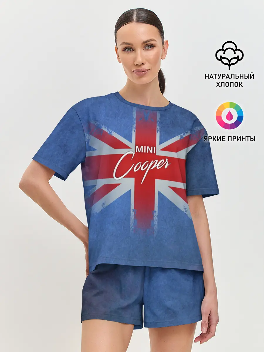 Женская пижама с шортами / Mini cooper Великобритания