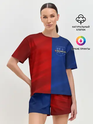 Женская пижама с шортами / Логотип Alpina
