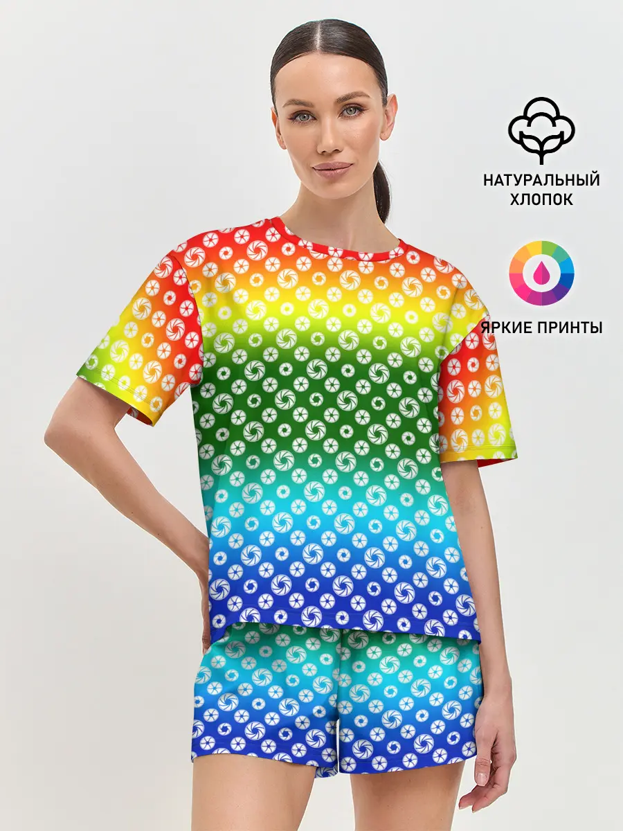 Женская пижама с шортами / Для фотографов. RGB. Диафрагма.