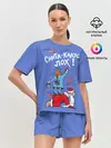 Женская пижама с шортами / Санта Клаус лох