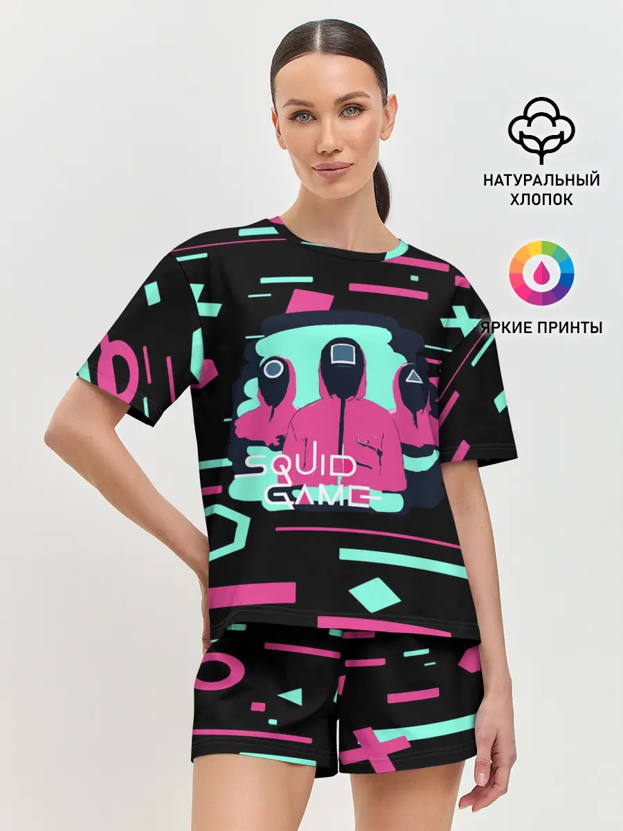 Женская пижама с шортами / Игра в кальмара |