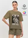 Женская пижама с шортами / Maneskin на зоолоте
