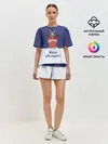 Женская пижама с шортами / Санта в трубе с Оленем