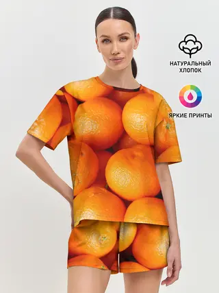 Женская пижама с шортами / Мандаринчик чик