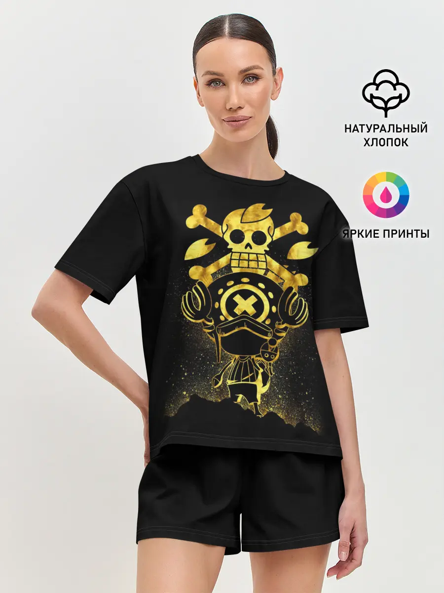 Женская пижама с шортами / ONE PIECE | ВАН ПИС GOLDEN