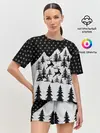 Женская пижама с шортами / Северные Олени в Горах